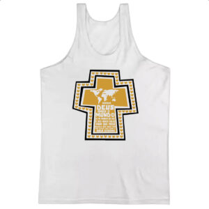 Camiseta Regata Gospel Joao 3.16  cruz dourada