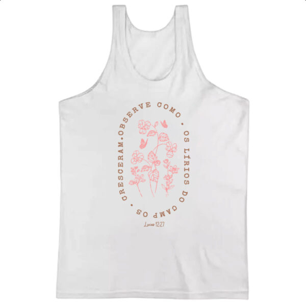 Camiseta Regata Gospel Lucas 12.27