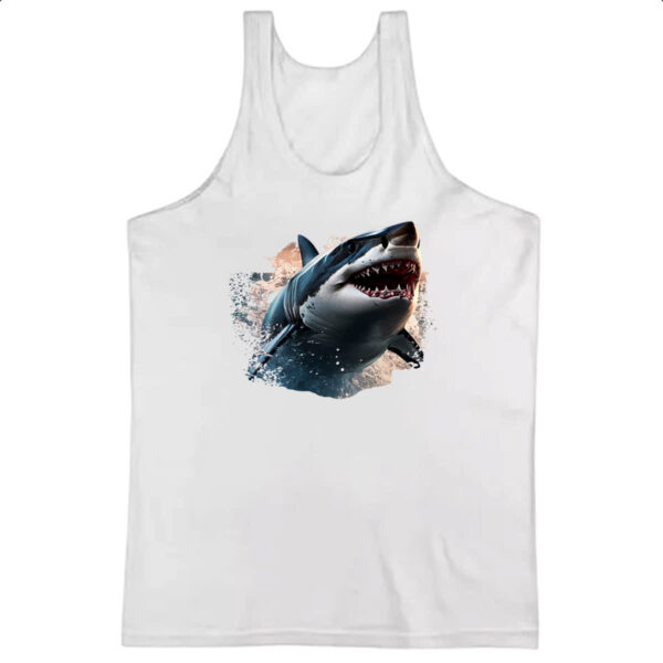 Camiseta Regata Grande Tubarao Branco