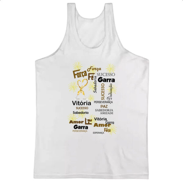 Camiseta Regata Ano Novo Forca Fe Garra