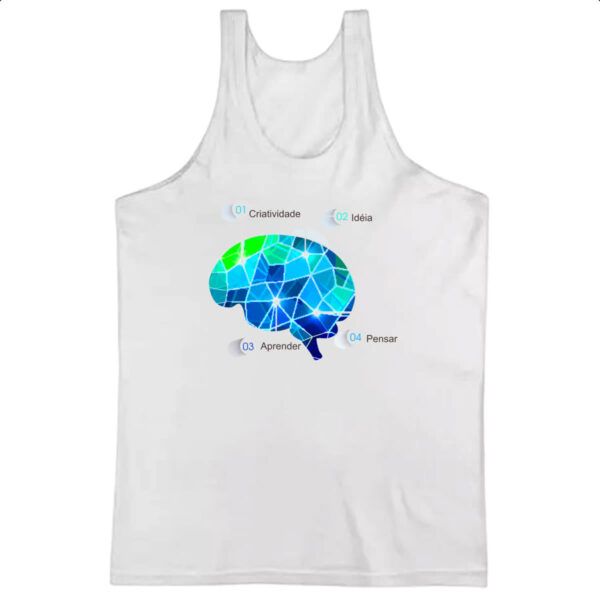 Camiseta Regata Infograficos do cerebro