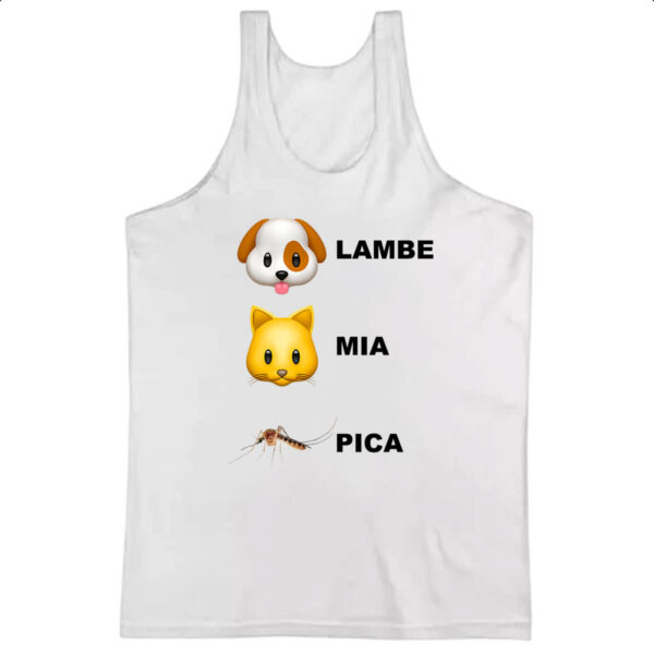 Camiseta Regata Lambe mia e pica