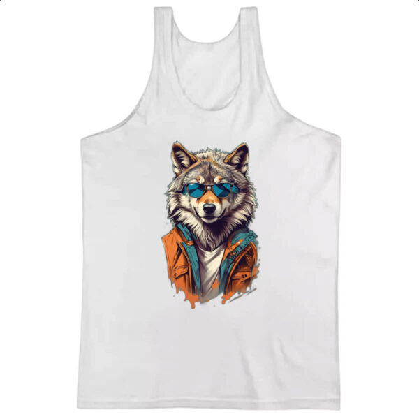 Camiseta Regata Lobo de jaqueta jeans