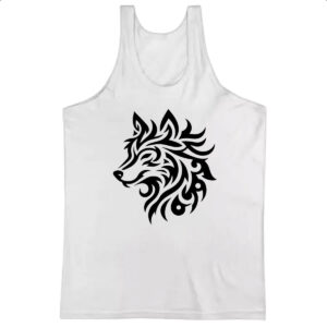 Camiseta Regata Lobo silhueta tribal