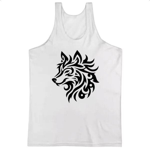 Camiseta Regata Lobo silhueta tribal