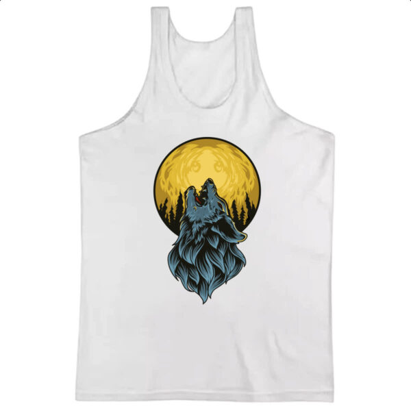 Camiseta Regata Lobo uivando pra lua