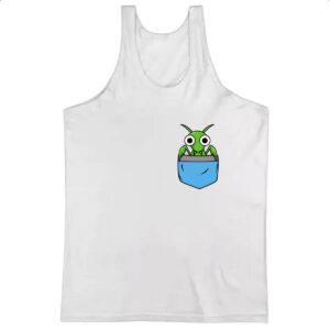 Camiseta Regata Louva Deus no bolso