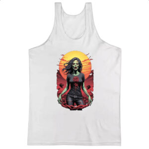 Camiseta Regata Mulher Zumbi Sunset Art