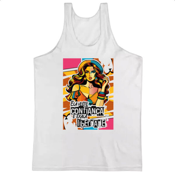 Camiseta Regata Mulher exala liberdade