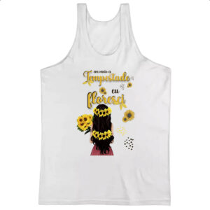 Camiseta Regata Mulher na tempestade floresce