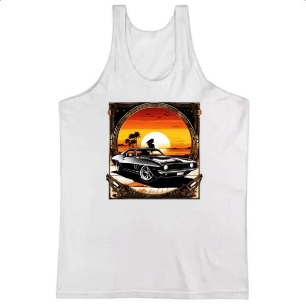 Camiseta Regata Muscle Car Sunset Art