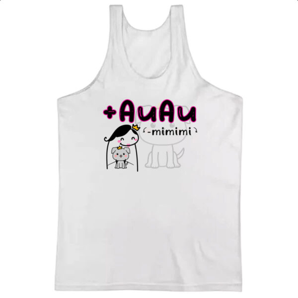 Camiseta Regata Mais au au e menos mimimi