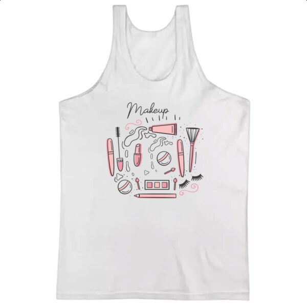Camiseta Regata Makeup pinceis e bases