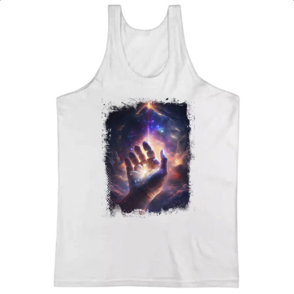 Camiseta Regata Mao de Deus criando o universo
