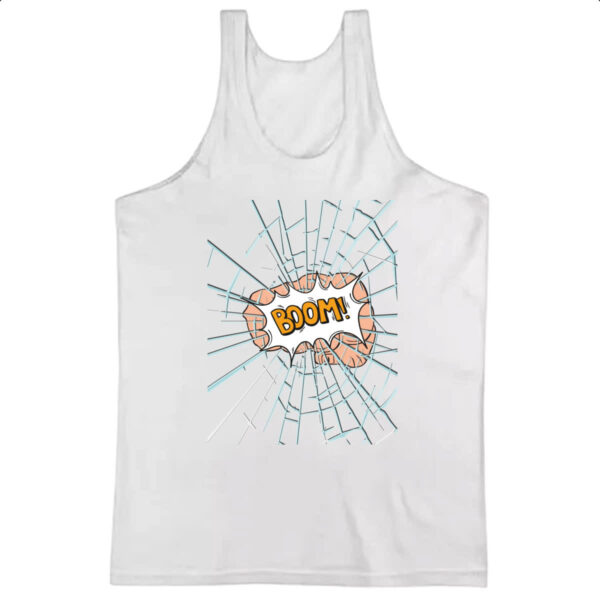Camiseta Regata Mao soco no vidro Boom