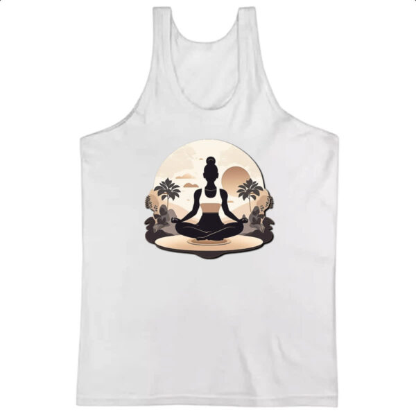 Camiseta Regata Meditacao Yoga Silhueta Sunset