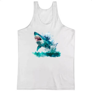 Camiseta Regata Megalodonte aquarela 1