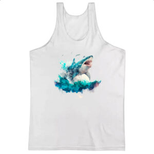 Camiseta Regata Megalodonte aquarela 4