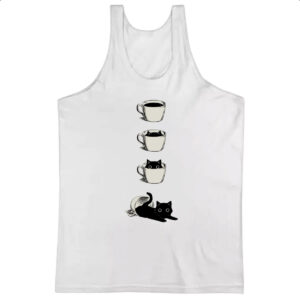 Camiseta Regata Minha xicara de gato