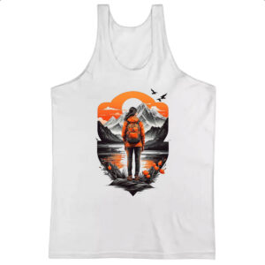Camiseta Regata Mochileira aventureira montanhas