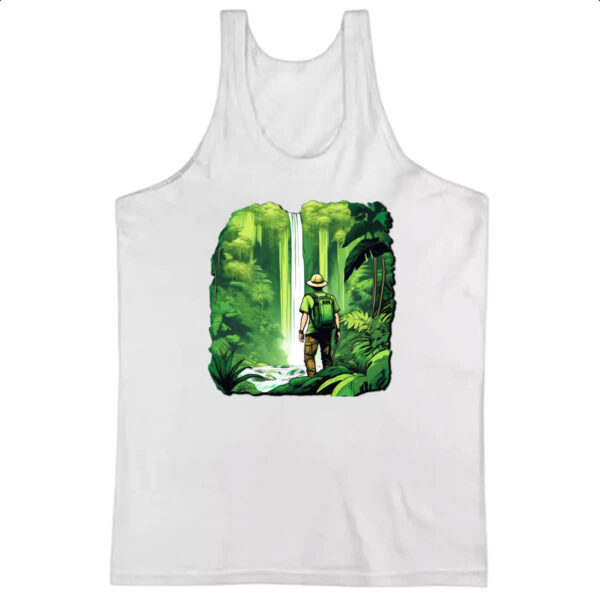 Camiseta Regata Mochileiro aventureiro natureza cachoeira