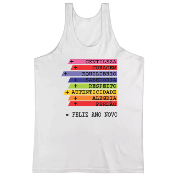 Camiseta Regata Ano novo de acoes