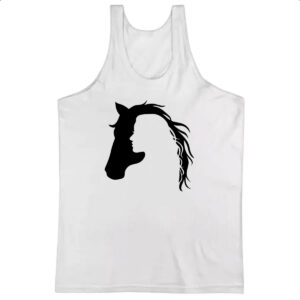 Camiseta Regata Mulher e cavalo silhueta