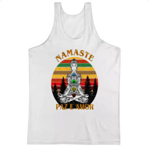 Camiseta Regata Namaste Paz e Amor