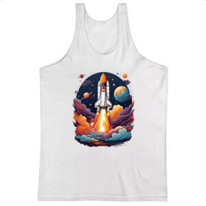 Camiseta Regata Nave Espacial em lancamento