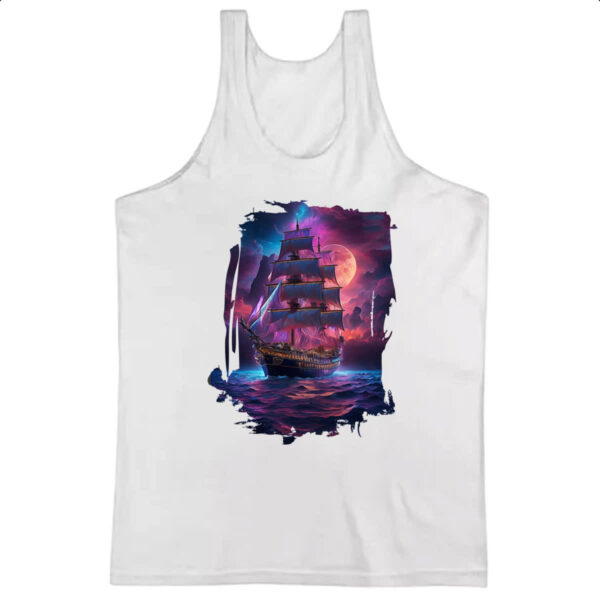 Camiseta Regata Navio pirata noite purpura