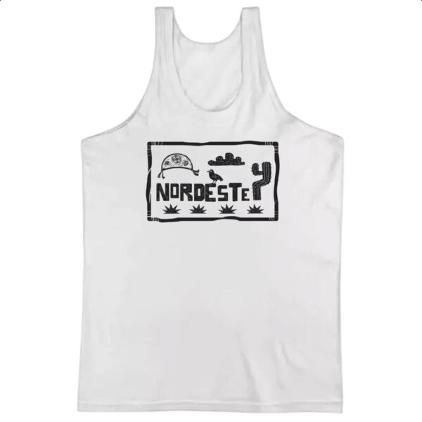 Camiseta Regata Nordeste Placa Xilografia Elementos