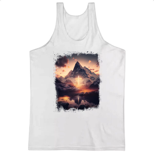 Camiseta Regata A fe move montanhas 1