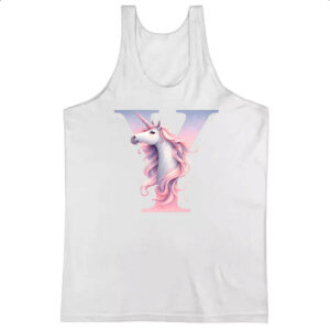Camiseta Regata Unicornio Alfabeto Letra Y