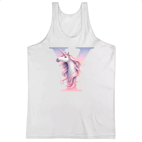 Camiseta Regata Unicornio Alfabeto Letra Y