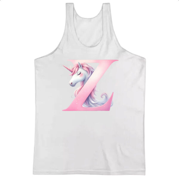 Camiseta Regata Unicornio Alfabeto Letra Z