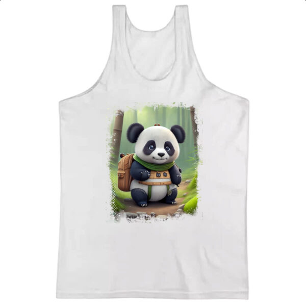 Camiseta Regata Urso panda aventureiro