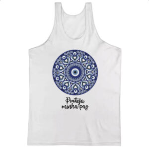Camiseta Regata Olho grego proteja minha paz