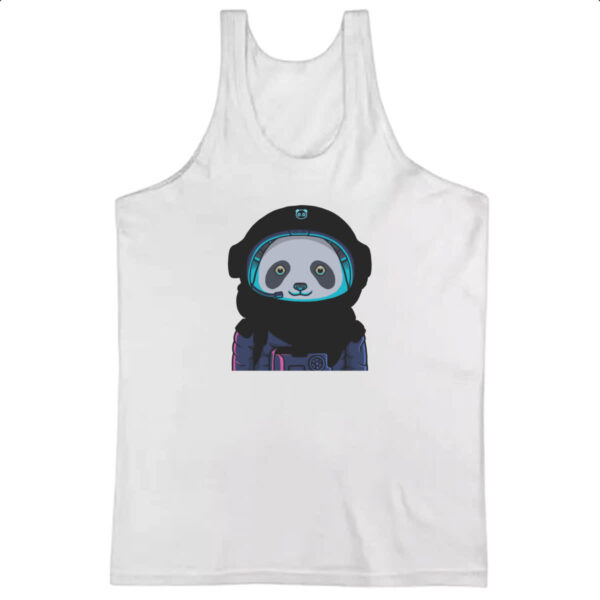 Camiseta Regata Panda astronauta cartoon