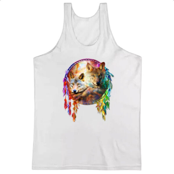 Camiseta Regata Apanhador de sonhos casal de lobo