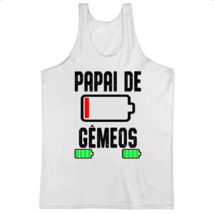 Camiseta Regata Papai de gemeos