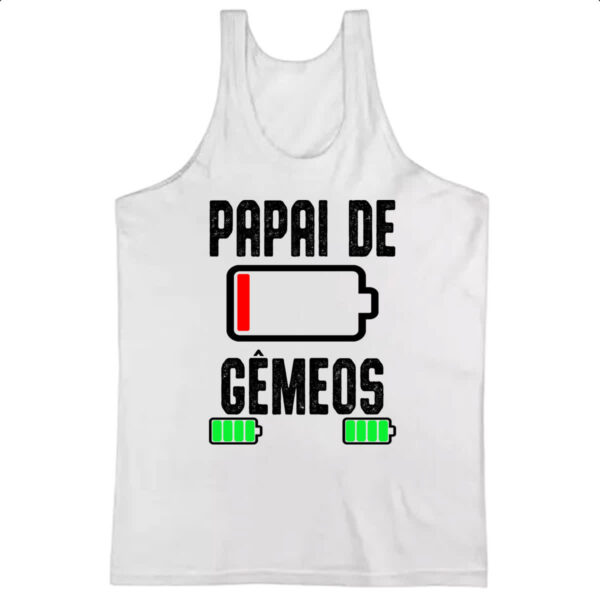 Camiseta Regata Papai de gemeos