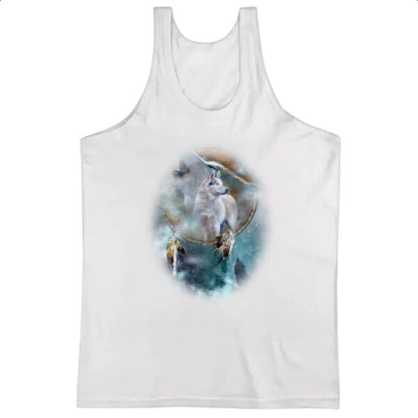 Camiseta Regata Apanhador de sonhos lobo cinza