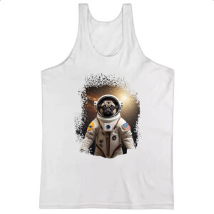 Camiseta Regata Pug astronauta