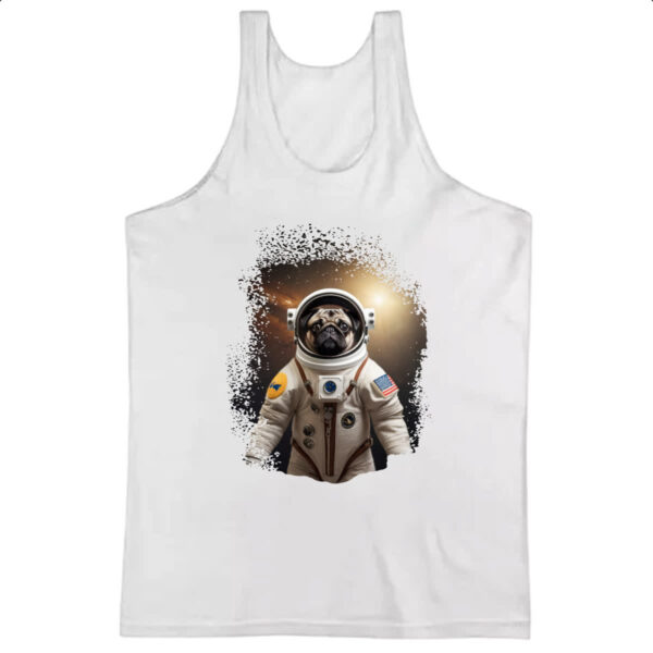 Camiseta Regata Pug astronauta