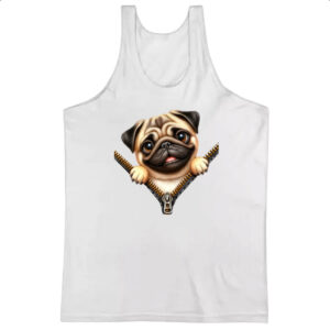 Camiseta Regata Pug no Ziper