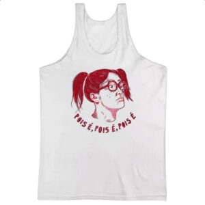 Camiseta Regata Pois e Pois e Pois e