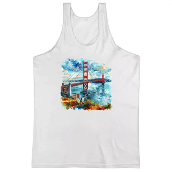 Camiseta Regata Ponte Golden Gate watercolor