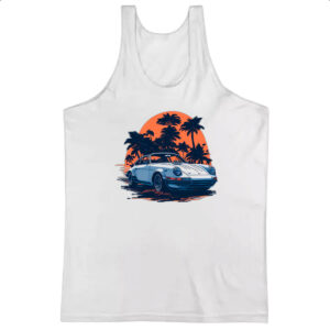 Camiseta Regata Porsche Branco Sunset