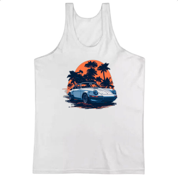 Camiseta Regata Porsche Branco Sunset