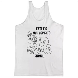 Camiseta Regata Preguica Este e o meu espirito animal